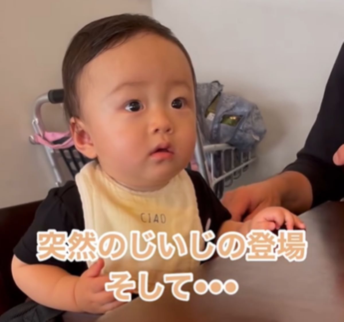 3ヶ月ぶりにじいじと再会した0歳児…じいじが登場した瞬間！？「そっくり」「癒される」「可愛い」の声