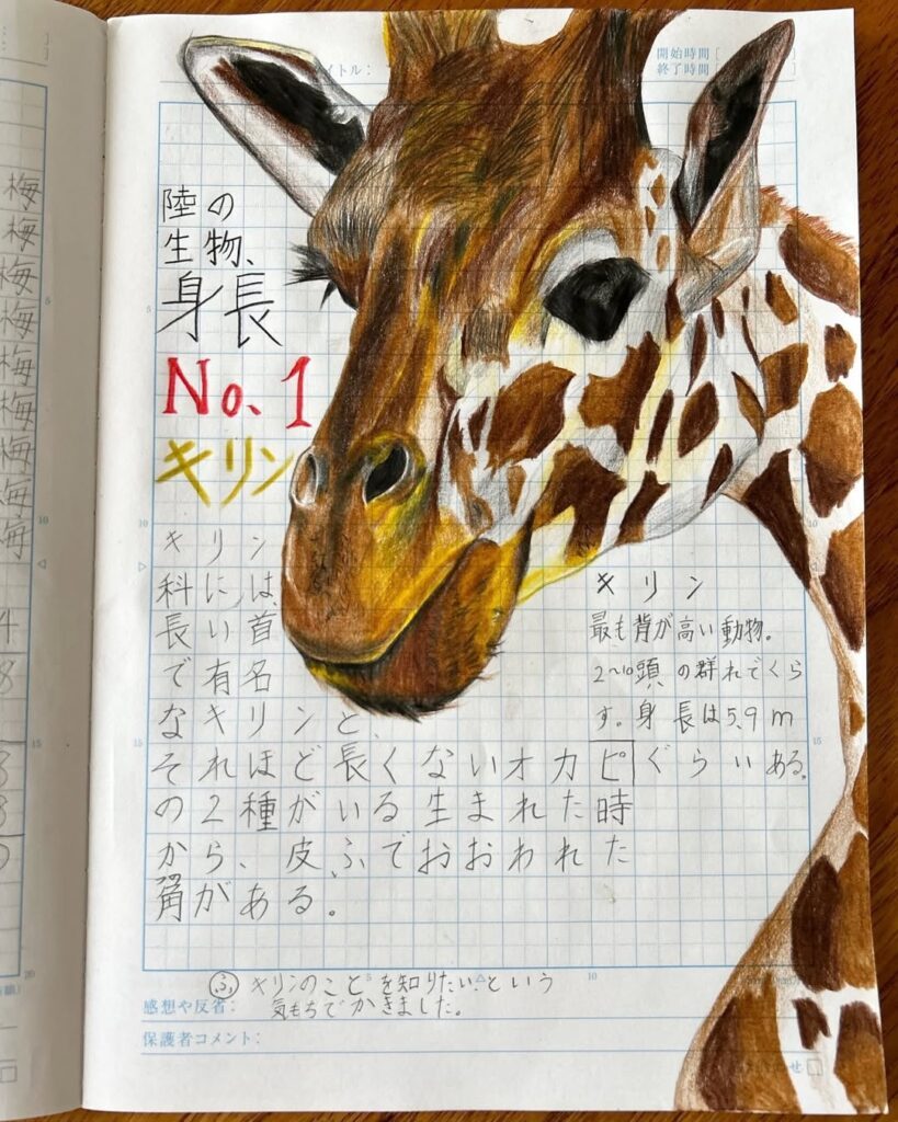 【実際の写真5枚】　ノートに書いたもの