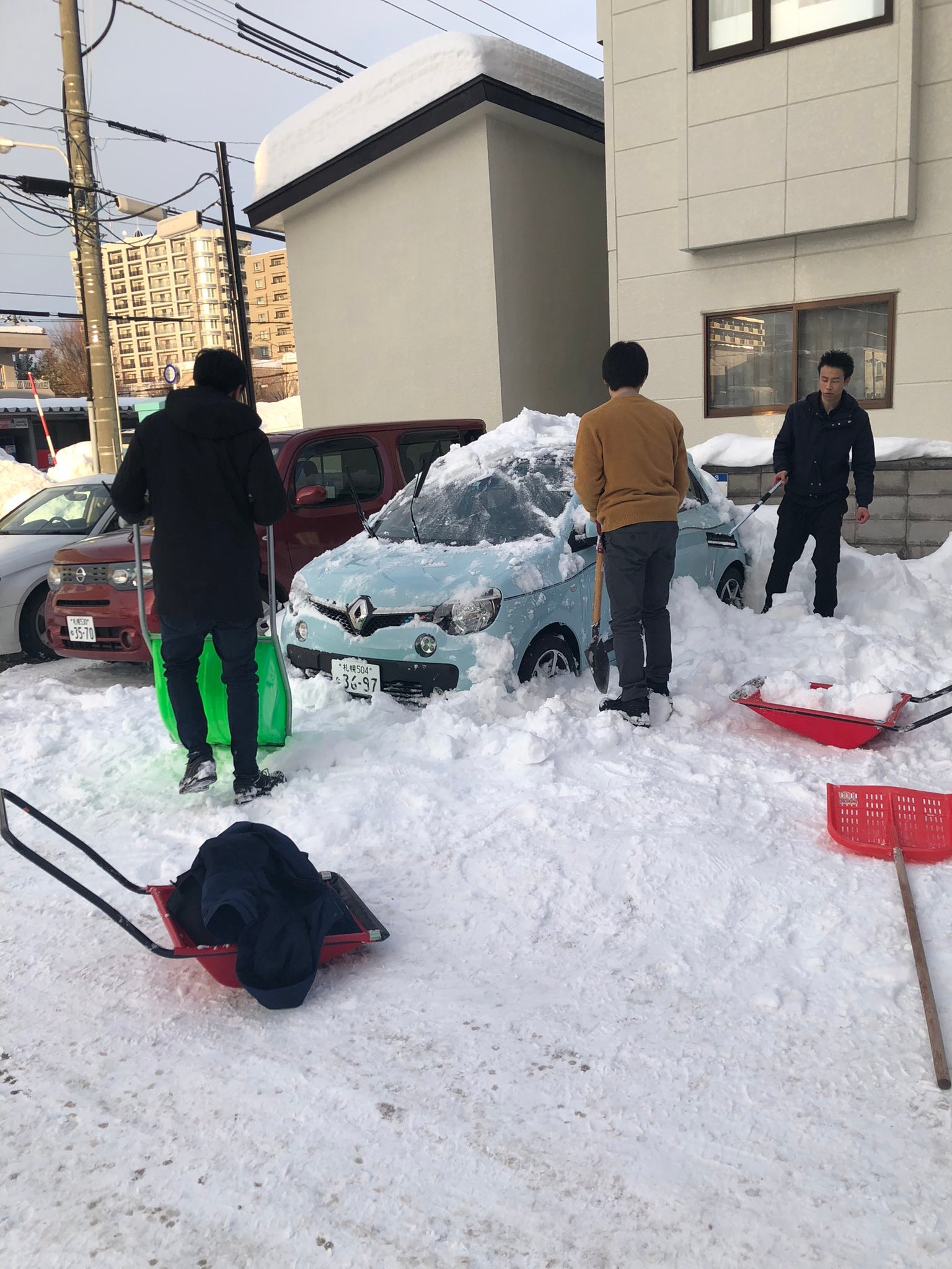 雪かきの様子