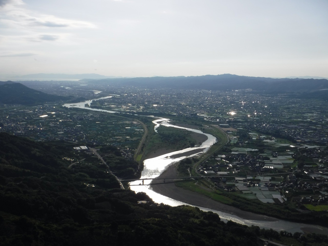 空から見た紀ノ川平野