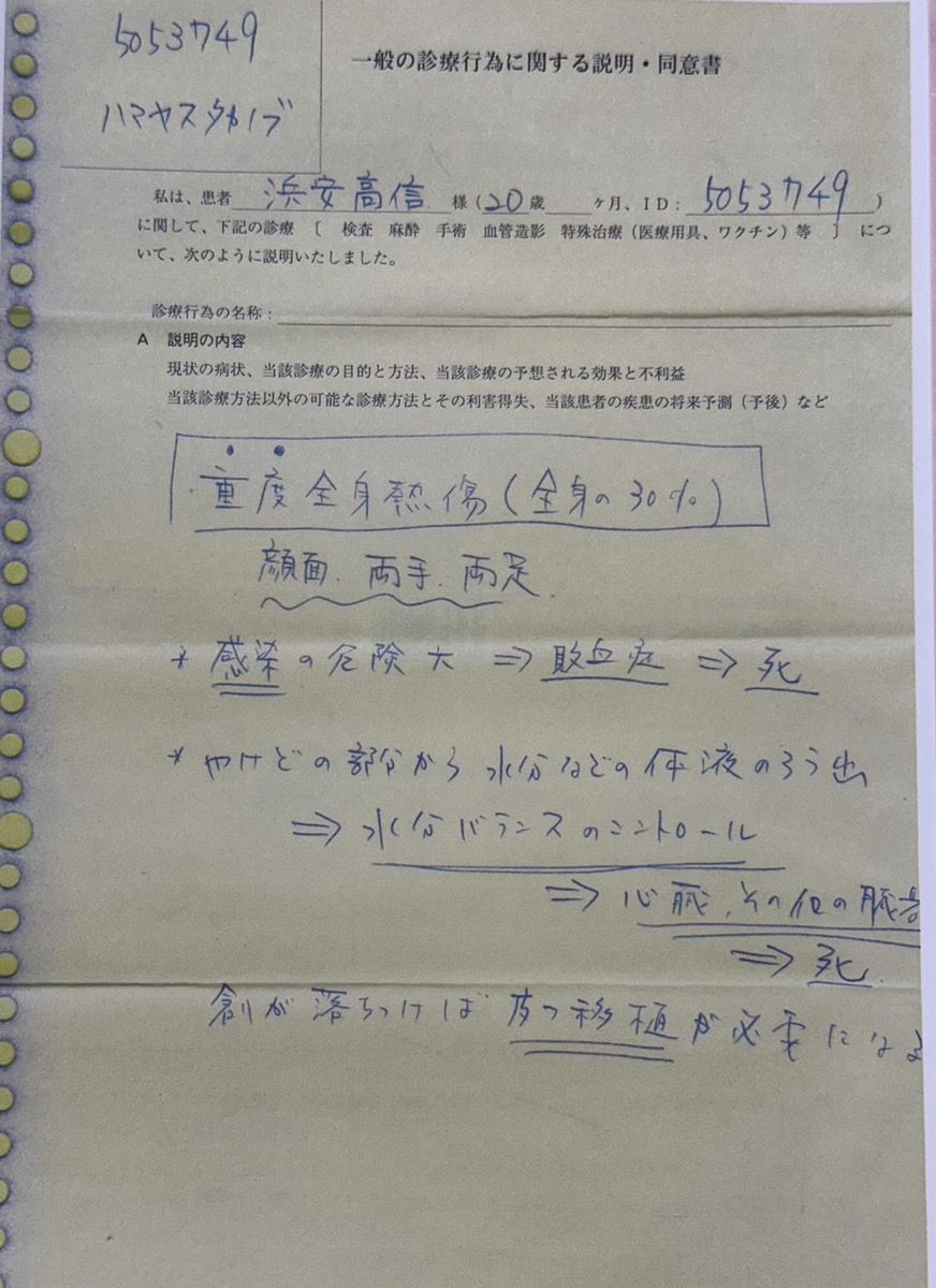 事故当時の診断書